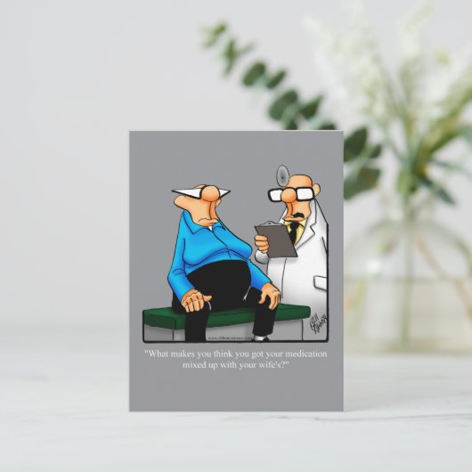 Funny Get Good Humor Briefkaart (Staand voorkant)