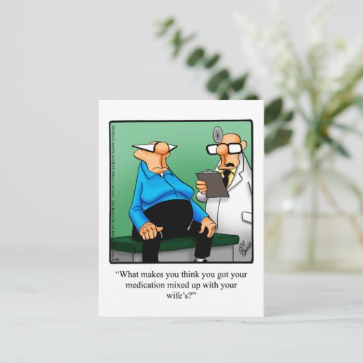 Funny Get Good Humor Briefkaart (Staand voorkant)