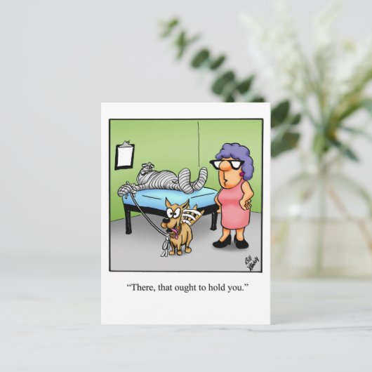 Funny Get Good Humor Briefkaart (Staand voorkant)