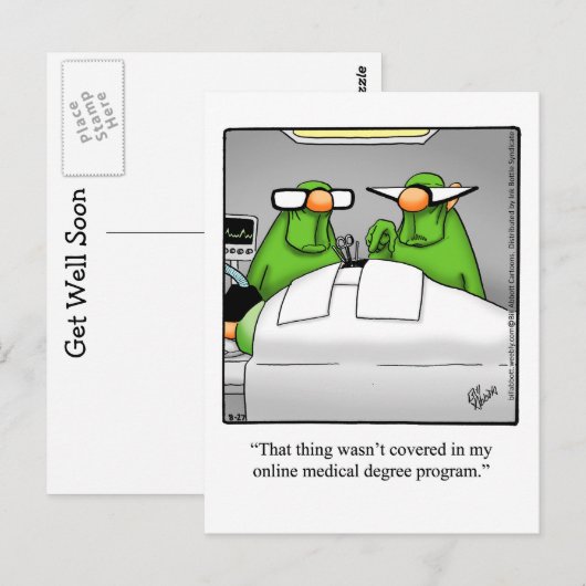 Funny Get Good Humor Briefkaart (Voorkant / Achterkant)