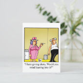 Funny Get Good Humor Briefkaart (Staand voorkant)