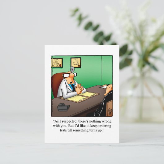 Funny Get Good Humor Briefkaart (Staand voorkant)