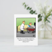 Funny Get Good Humor Briefkaart (Staand voorkant)