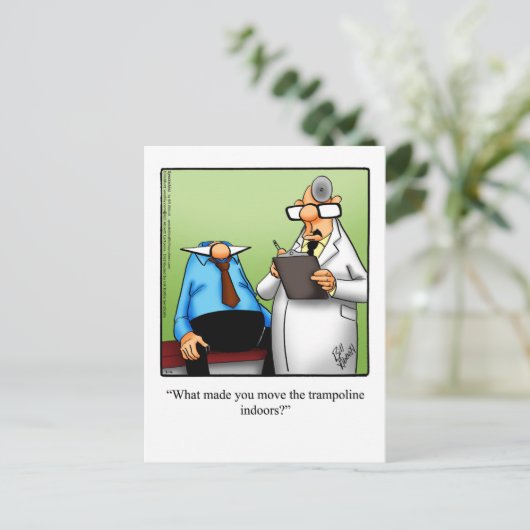 Funny Get Good Humor Briefkaart (Staand voorkant)