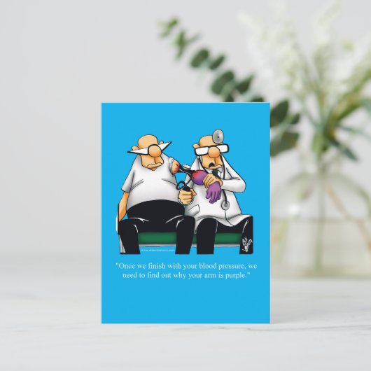 Funny Get Good Humor Briefkaart (Staand voorkant)