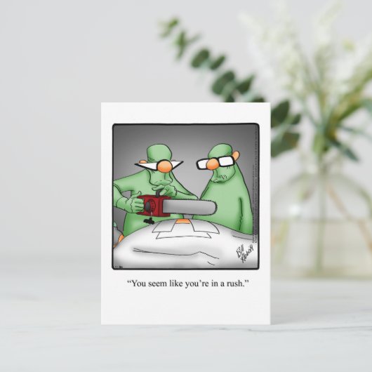 Funny Get Good Humor Briefkaart (Staand voorkant)