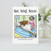 Funny Get Good Humor Wenskaart (Staand voorkant)