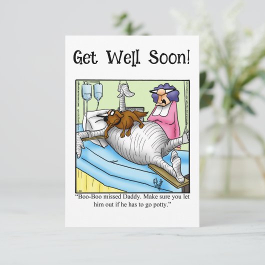 Funny Get Good Humor Wenskaart (Staand voorkant)