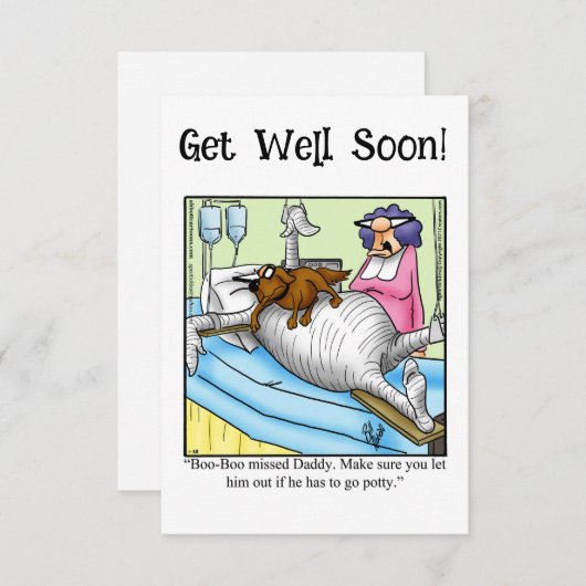 Funny Get Good Humor Wenskaart (Voorkant / Achterkant)