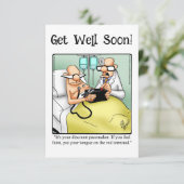 Funny Get Good Humor Wenskaart (Staand voorkant)