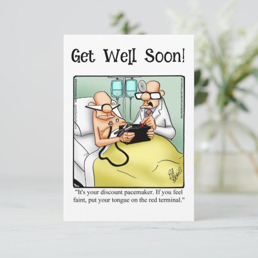 Funny Get Good Humor Wenskaart (Staand voorkant)