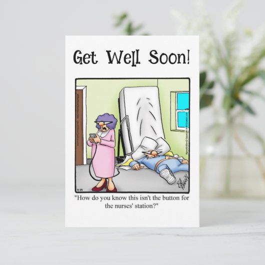 Funny Get Good Humor Wenskaart (Staand voorkant)