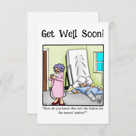 Funny Get Good Humor Wenskaart (Voorkant / Achterkant)