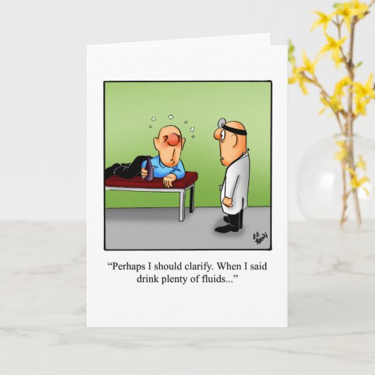 Funny Get Good Humor Wenskaart Kaart (Gele Bloem)