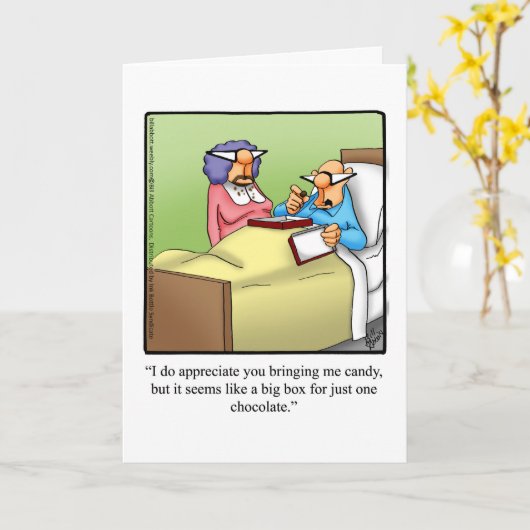 Funny Get Good Humor Wenskaart Kaart (Gele Bloem)