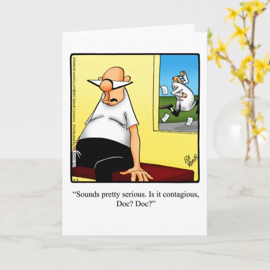 Funny Get Good Humor Wenskaart Kaart (Gele Bloem)