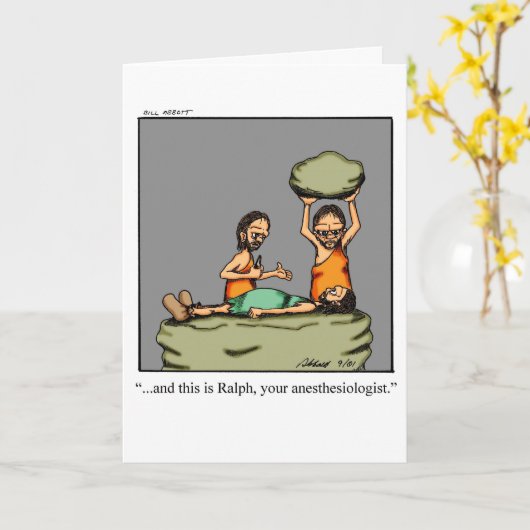 Funny Get Good Humor Wenskaart Kaart (Gele Bloem)