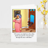 Funny Get Good Humor Wenskaart Kaart (Gele Bloem)