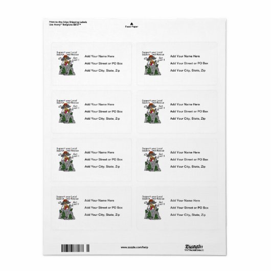 Funny Get Lost Etiket (Full Sheet)