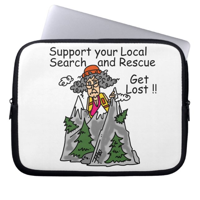 Funny Get Lost Laptop Sleeve (Voorkant)