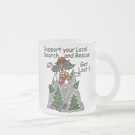 Funny Get Lost Matglas Koffiemok (Rechts)