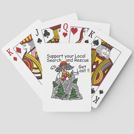 Funny Get Lost Pokerkaarten (Achterkant)