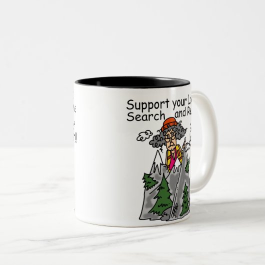 Funny Get Lost Tweekleurige Koffiemok (Voorkant rechts)