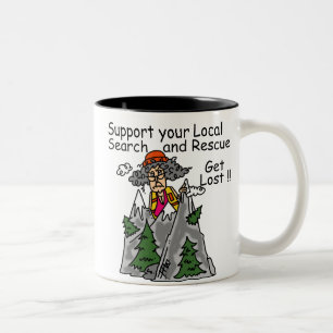 Funny Get Lost Tweekleurige Koffiemok