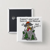 Funny Get Lost Vierkante Button 5,1 Cm (Voorkant /achterkant)