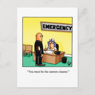 Funny Get Well Briefkaart "Cannon Cleaner"