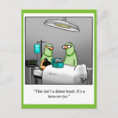 Funny get well Briefkaart "Tuna on Rye" (Voorkant)