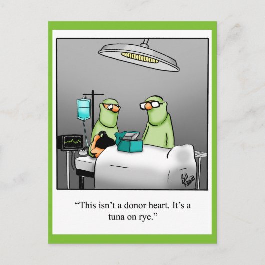 Funny get well Briefkaart "Tuna on Rye" (Voorkant)
