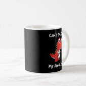 Funny Get Well Broken Arm Gift Dinosaur met Cas Koffiemok (Voorkant rechts)