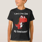 Funny Get Well Broken Arm Gift Dinosaur met Cas T-shirt (Voorkant)