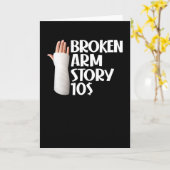Funny Get Well Broken Arm Story $10 Gag Letsel Kaart (Gele Bloem)