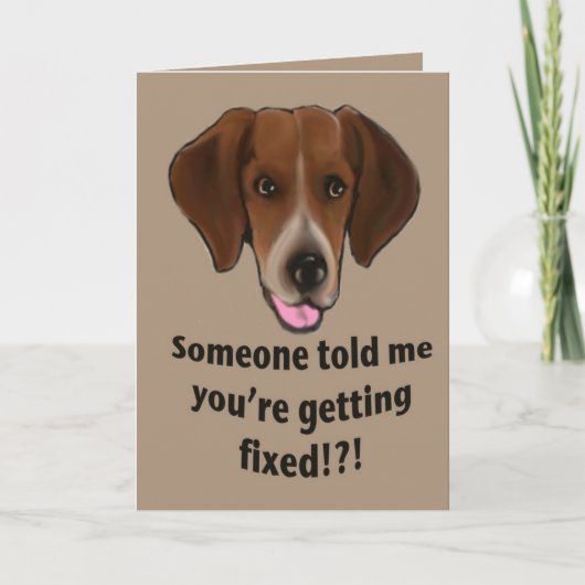 Funny Get well card for dogs Kaart (Voorkant)