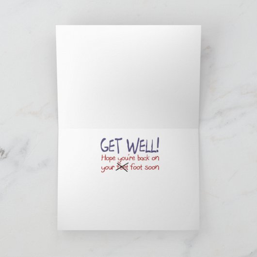 Funny Get Well Card Kaart (Binnen)
