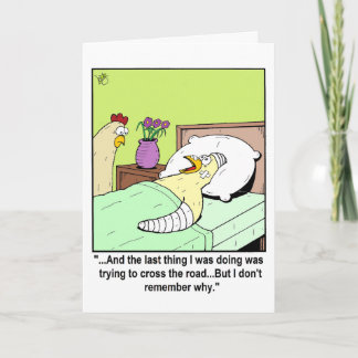 Funny get well card kaart