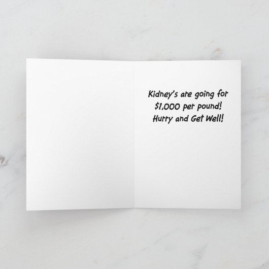 Funny Get Well Card: Missing Body Parts Kaart (Binnen)