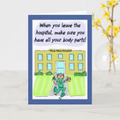 Funny Get Well Card: Missing Body Parts Kaart (Gele Bloem)