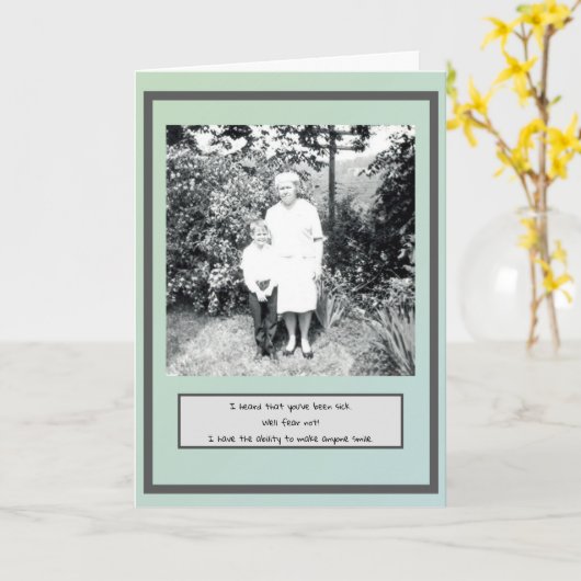 Funny Get Well Kaart (Gele Bloem)