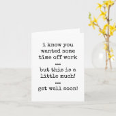 Funny Get Well Kaart, word snel beter Kaart (Gele Bloem)