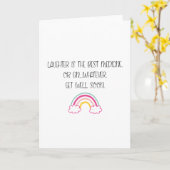 Funny Get Well Laughter is het beste medicijn Kaart (Gele Bloem)