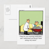 Funny Get Well Morning Medicinal Briefkaart (Voorkant / Achterkant)