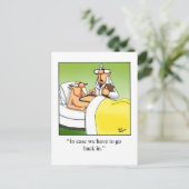 Funny Get Well Operation Briefkaart (Staand voorkant)