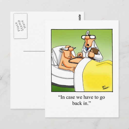 Funny Get Well Operation Briefkaart (Voorkant / Achterkant)