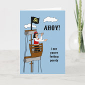 Funny Get Well Pirate voor Boss Cowerker Colleague Kaart (Voorkant)