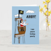Funny Get Well Pirate voor Boss Cowerker Colleague Kaart (Gele Bloem)