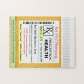 Funny Get Well Prescription Bottle Legpuzzel (Horizontaal)