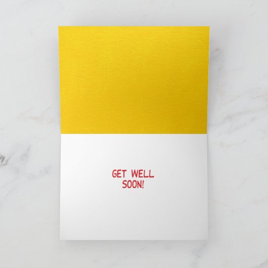 Funny Get Well Smile Zone Kaart (Binnen)